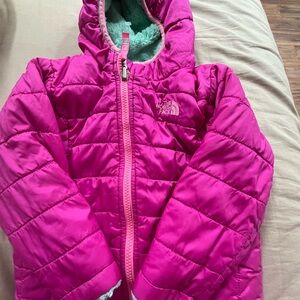 Toddler Girls North Face Fuchsia Quilted Jacket